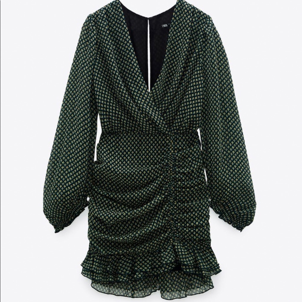 Zara ruched side dress